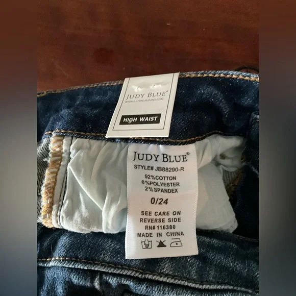 NWT Judy Blue Women's Blue Jeans Size 0/24 - Picture 8 of 12